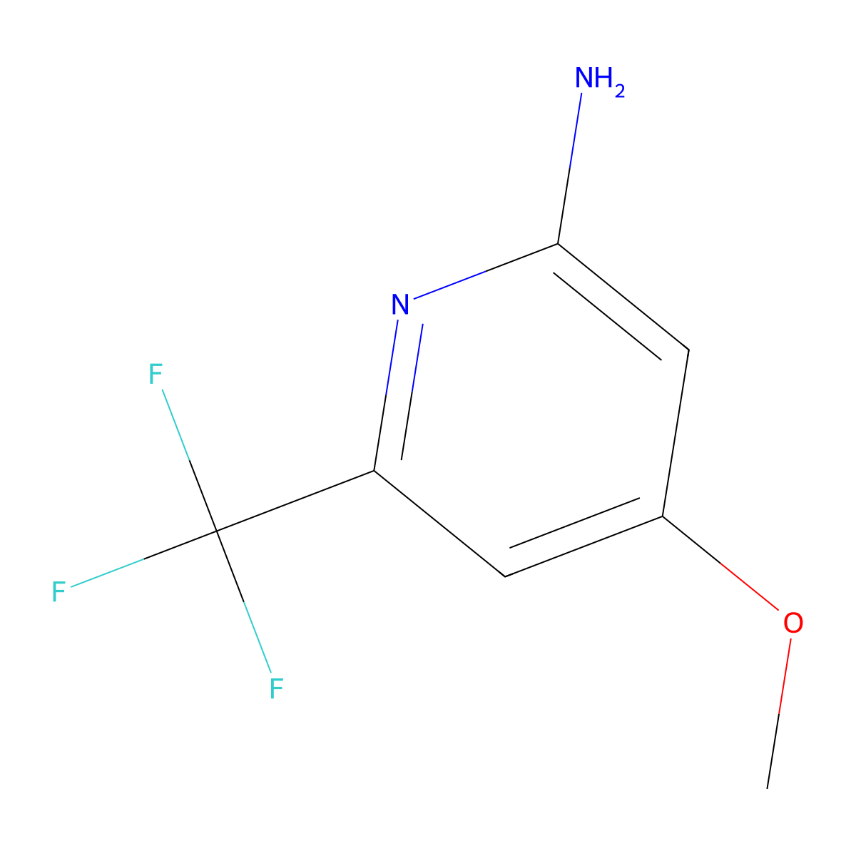4-Methoxy-6-(trifluoromethyl)pyridin-2-amine molecular structure, CAS 1227597-11-6