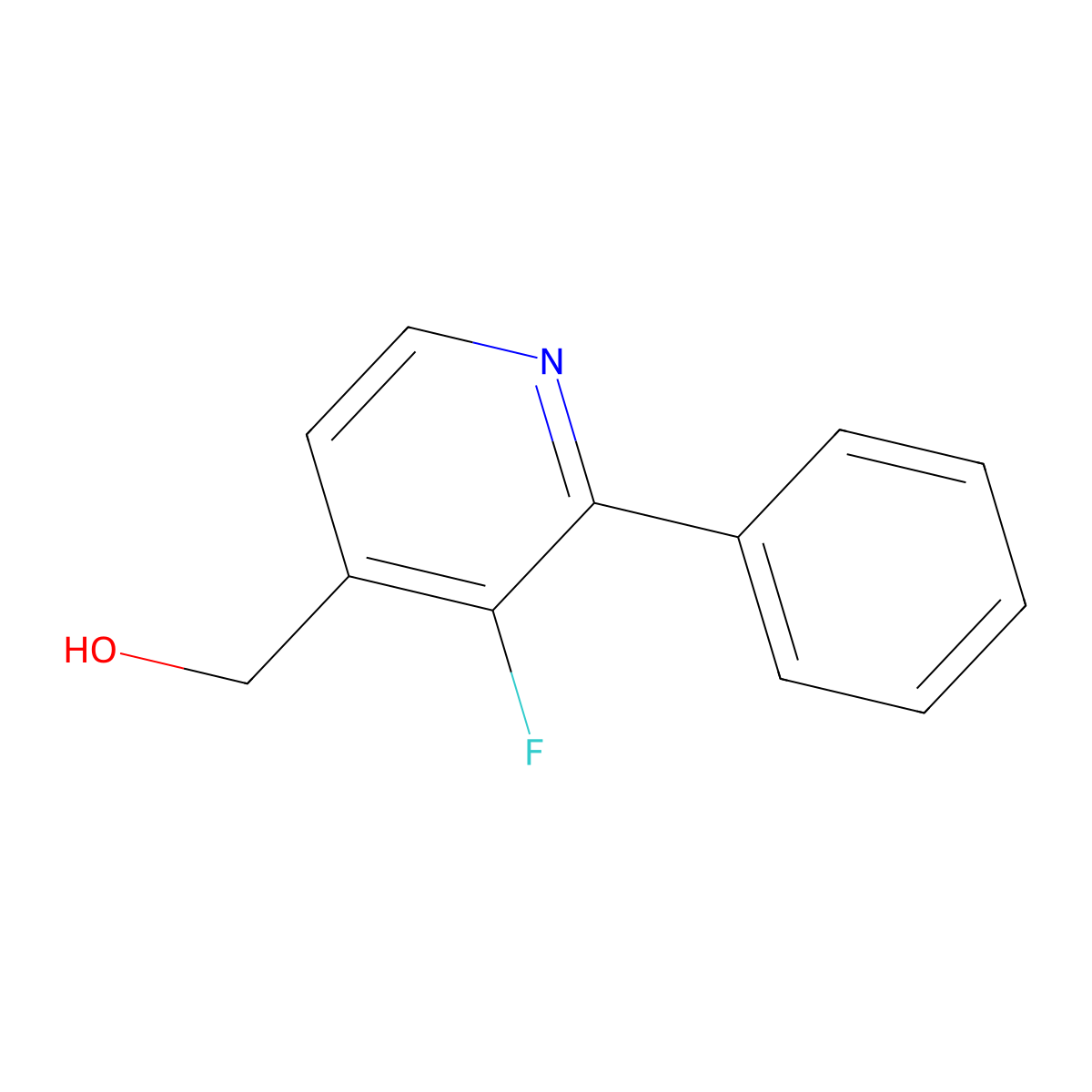 3-Fluoro-2-phenylpyridine-4-methanol molecular structure, CAS 1227597-45-6