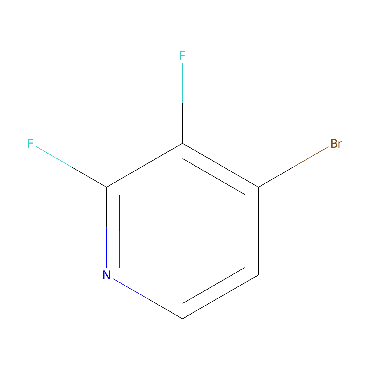 4-Bromo-2,3-difluoropyridine molecular structure, CAS 1227597-53-6