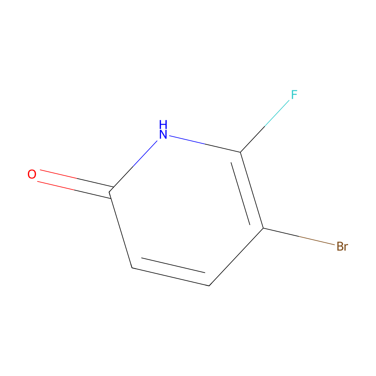 5-Bromo-6-fluoropyridin-2-ol molecular structure, CAS 1227597-58-1
