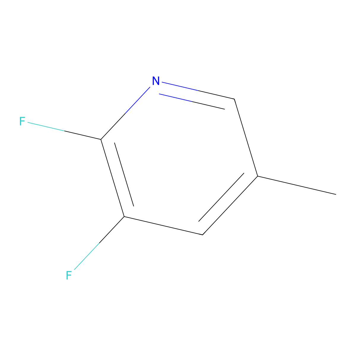 2,3-Difluoro-5-methylpyridine molecular structure, CAS 1227597-78-5