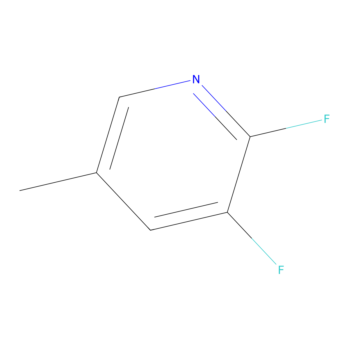2,3-Difluoro-5-methylpyridine molecular structure, CAS 1227597-78-5