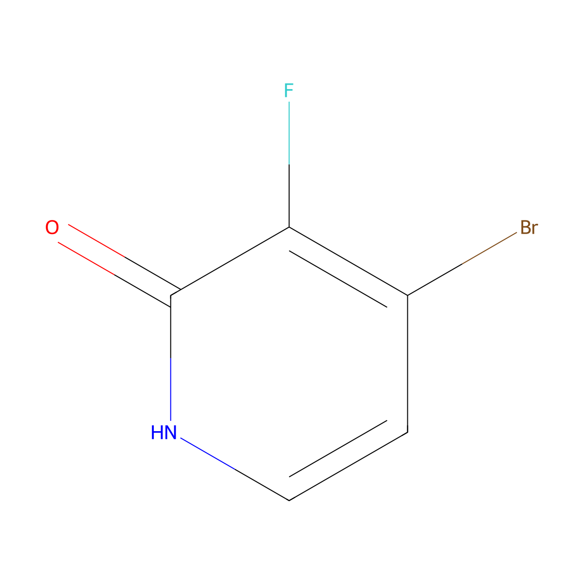 4-Bromo-3-fluoropyridin-2-ol molecular structure, CAS 1227597-86-5