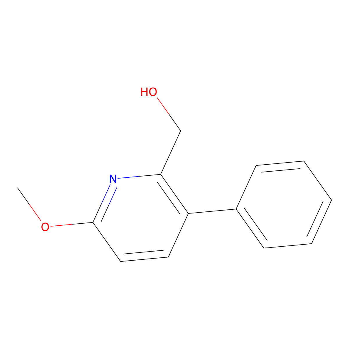 (6-Methoxy-3-phenyl-2-pyridinyl)methanol molecular structure, CAS 1227597-91-2