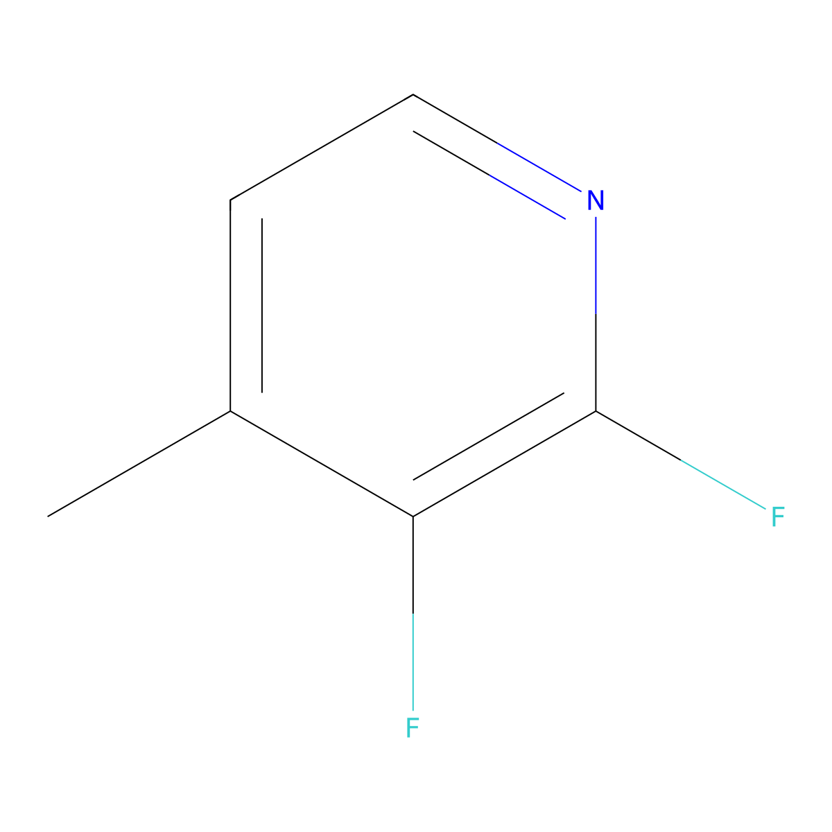 2,3-Difluoro-4-methylpyridine molecular structure, CAS 1227597-92-3