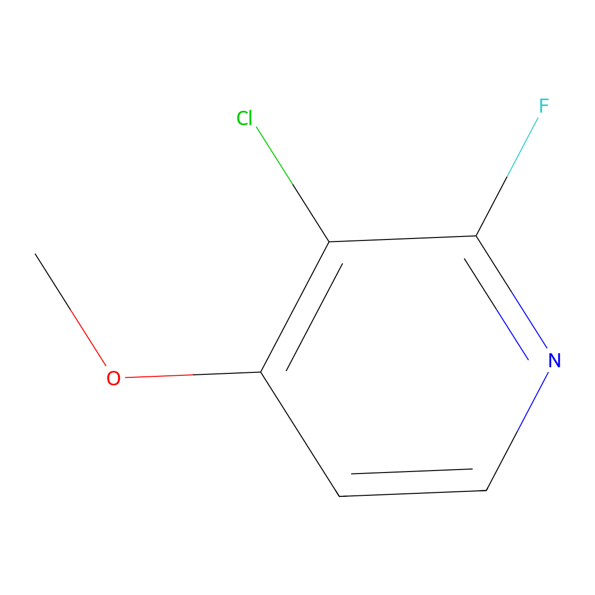 3-Chloro-2-fluoro-4-methoxypyridine molecular structure, CAS 1227597-96-7
