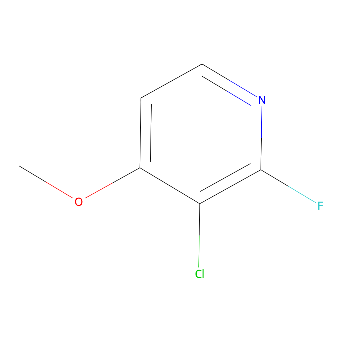 3-Chloro-2-fluoro-4-methoxypyridine molecular structure, CAS 1227597-96-7
