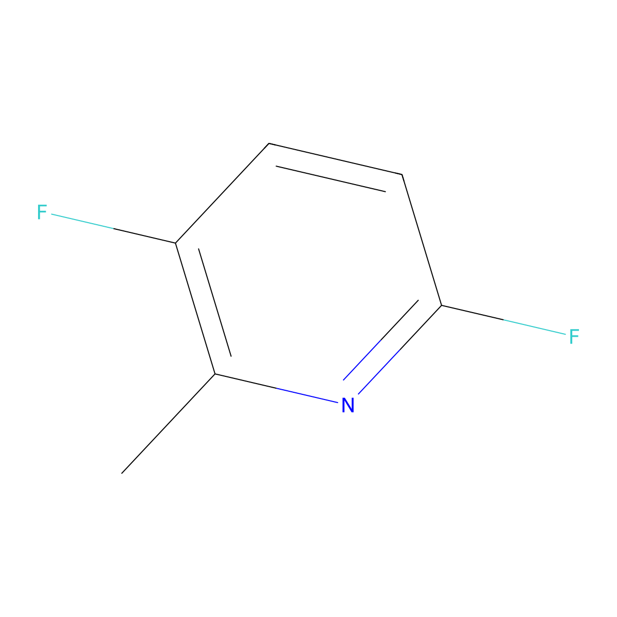3,6-Difluoro-2-methylpyridine molecular structure, CAS 1227598-05-1