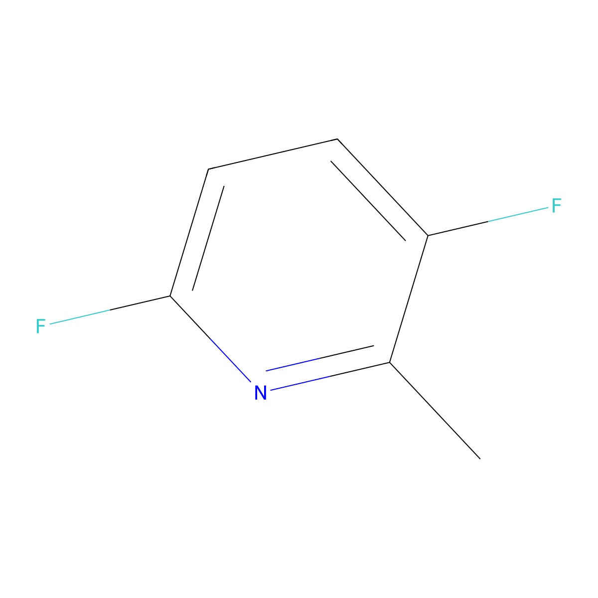 3,6-Difluoro-2-methylpyridine molecular structure, CAS 1227598-05-1