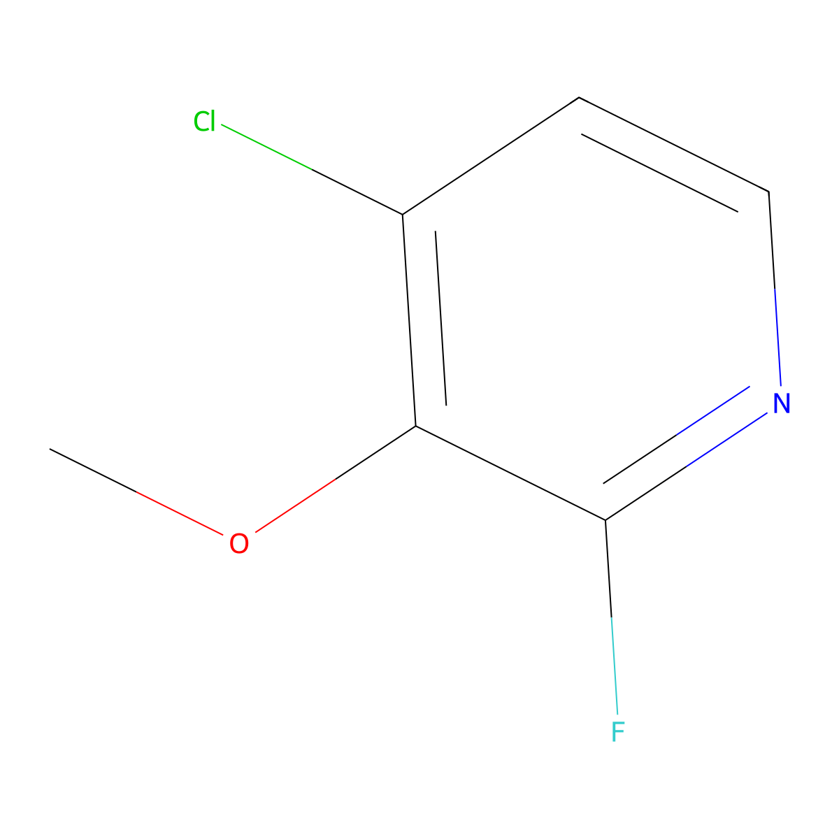 4-Chloro-2-fluoro-3-methoxypyridine molecular structure, CAS 1227598-28-8