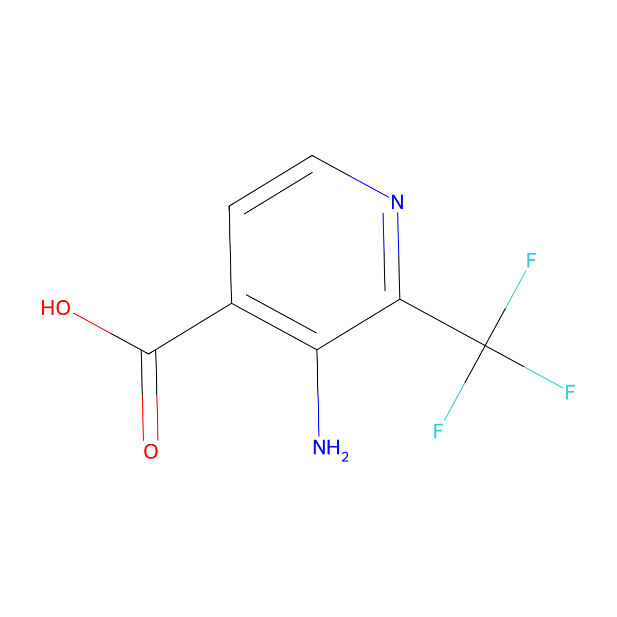 3-Amino-2-(trifluoromethyl)isonicotinic acid molecular structure, CAS 1227598-54-0