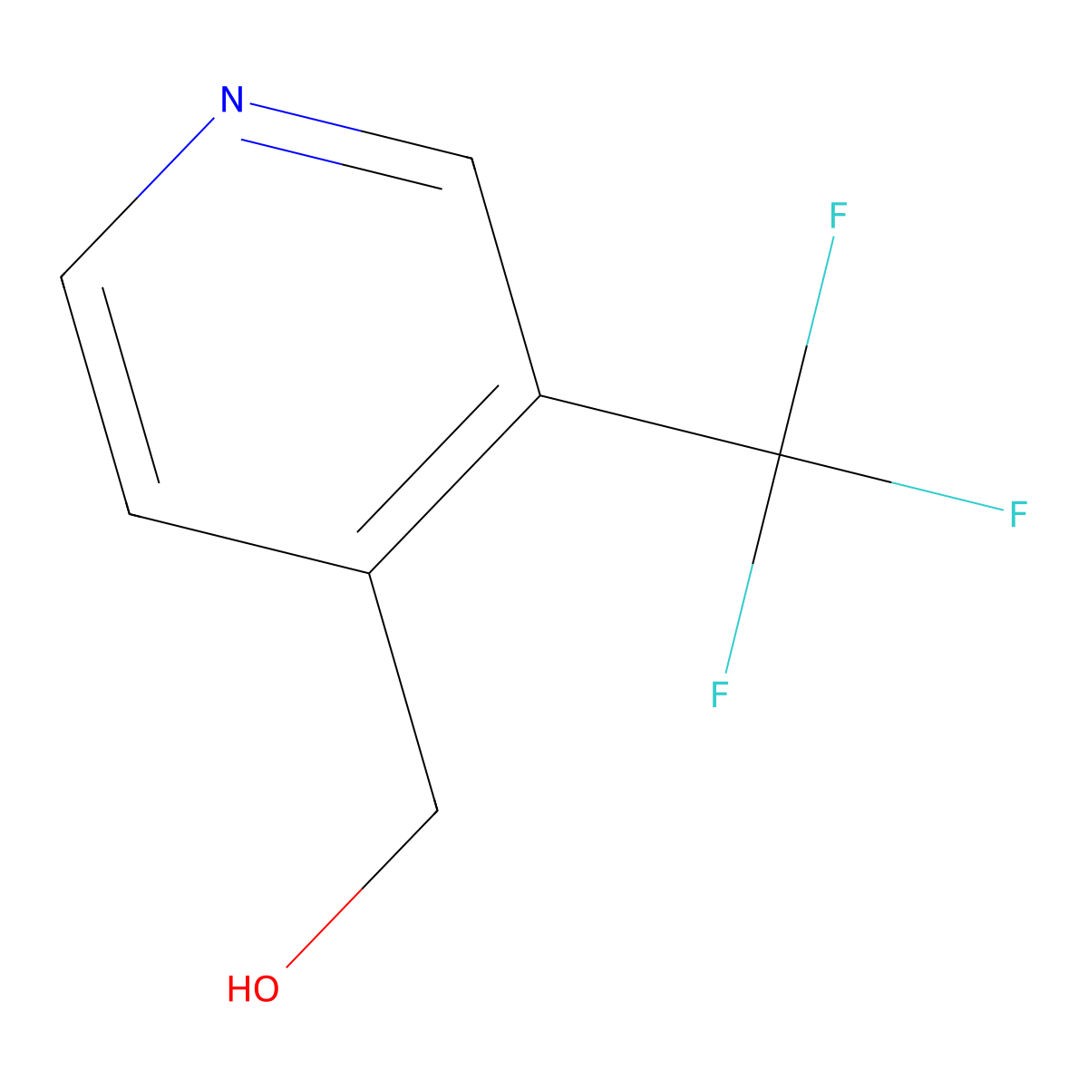 (3-(Trifluoromethyl)pyridin-4-yl)methanol molecular structure, CAS 1227598-69-7