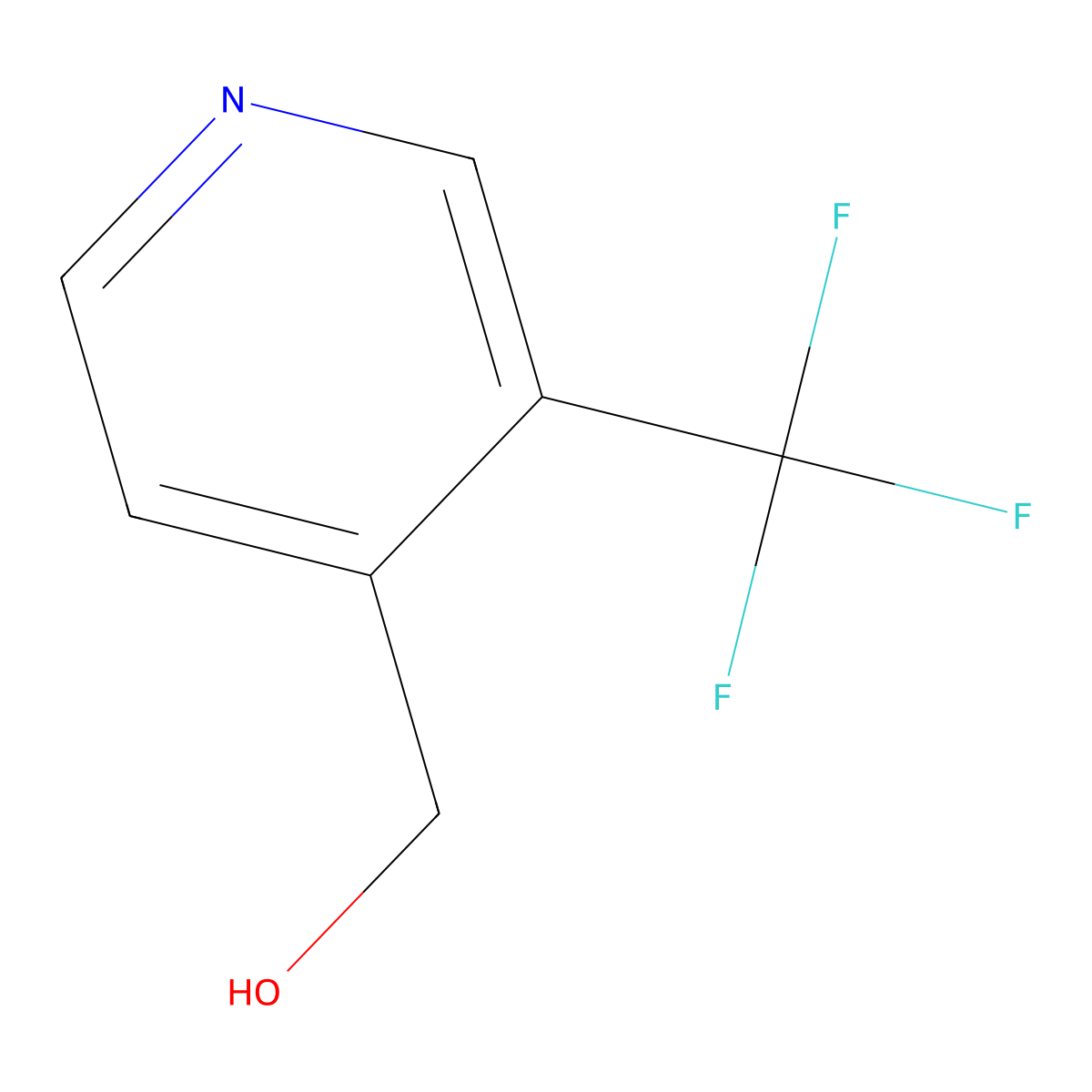 (3-(Trifluoromethyl)pyridin-4-yl)methanol molecular structure, CAS 1227598-69-7