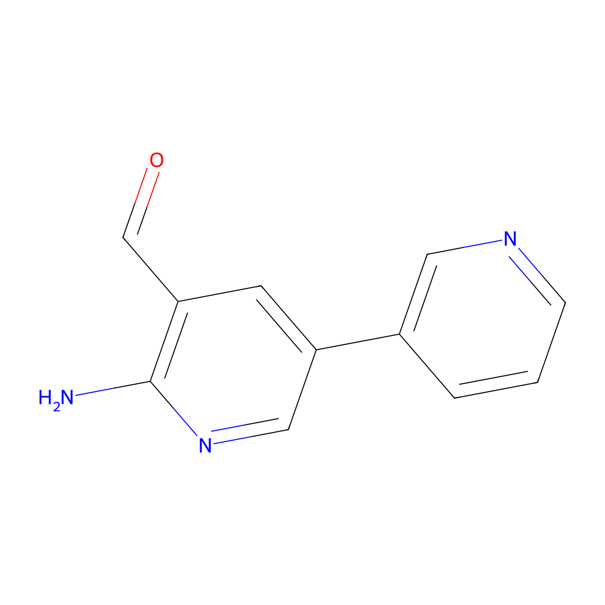 6-Amino-[3,3'-bipyridine]-5-carbaldehyde molecular structure, CAS 1227599-09-8