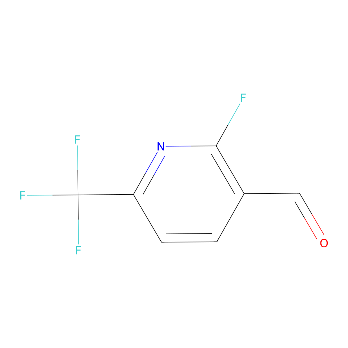 2-Fluoro-6-(trifluoromethyl)nicotinaldehyde molecular structure, CAS 1227599-54-3