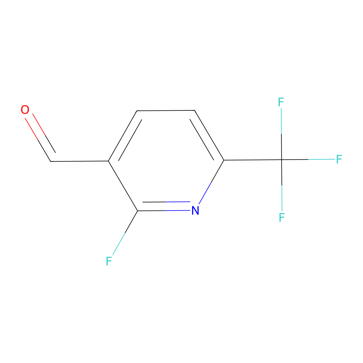 2-Fluoro-6-(trifluoromethyl)nicotinaldehyde molecular structure, CAS 1227599-54-3