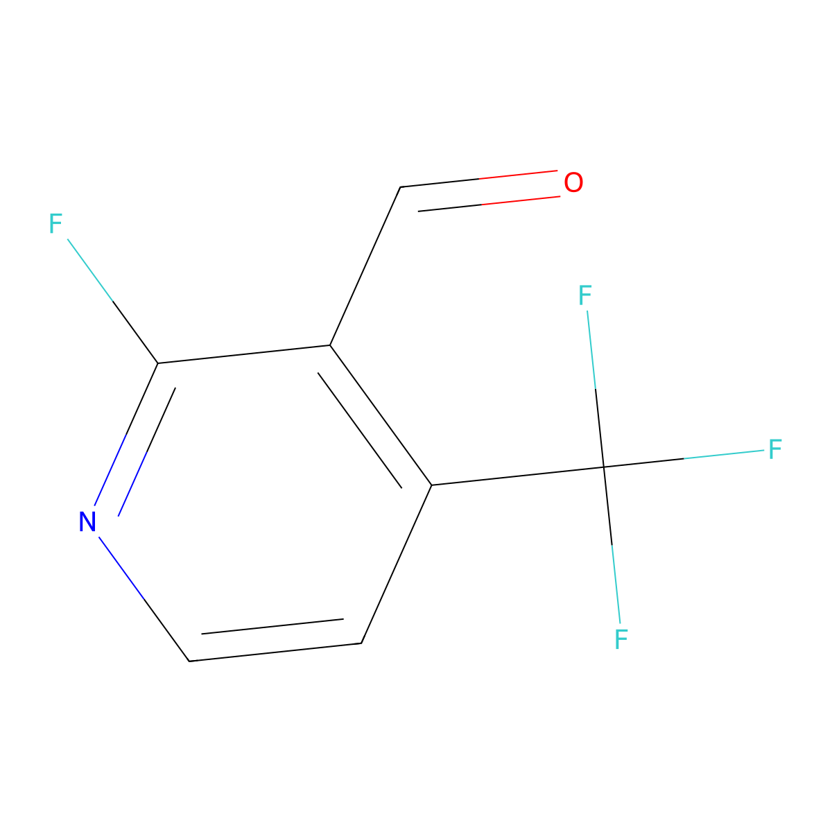 2-Fluoro-4-(trifluoromethyl)nicotinaldehyde molecular structure, CAS 1227599-63-4