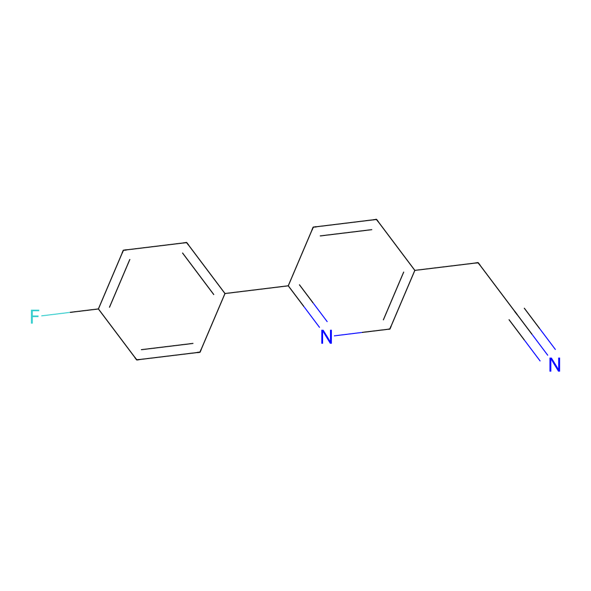 2-(6-(4-Fluorophenyl)pyridin-3-yl)acetonitrile molecular structure, CAS 1227599-81-6