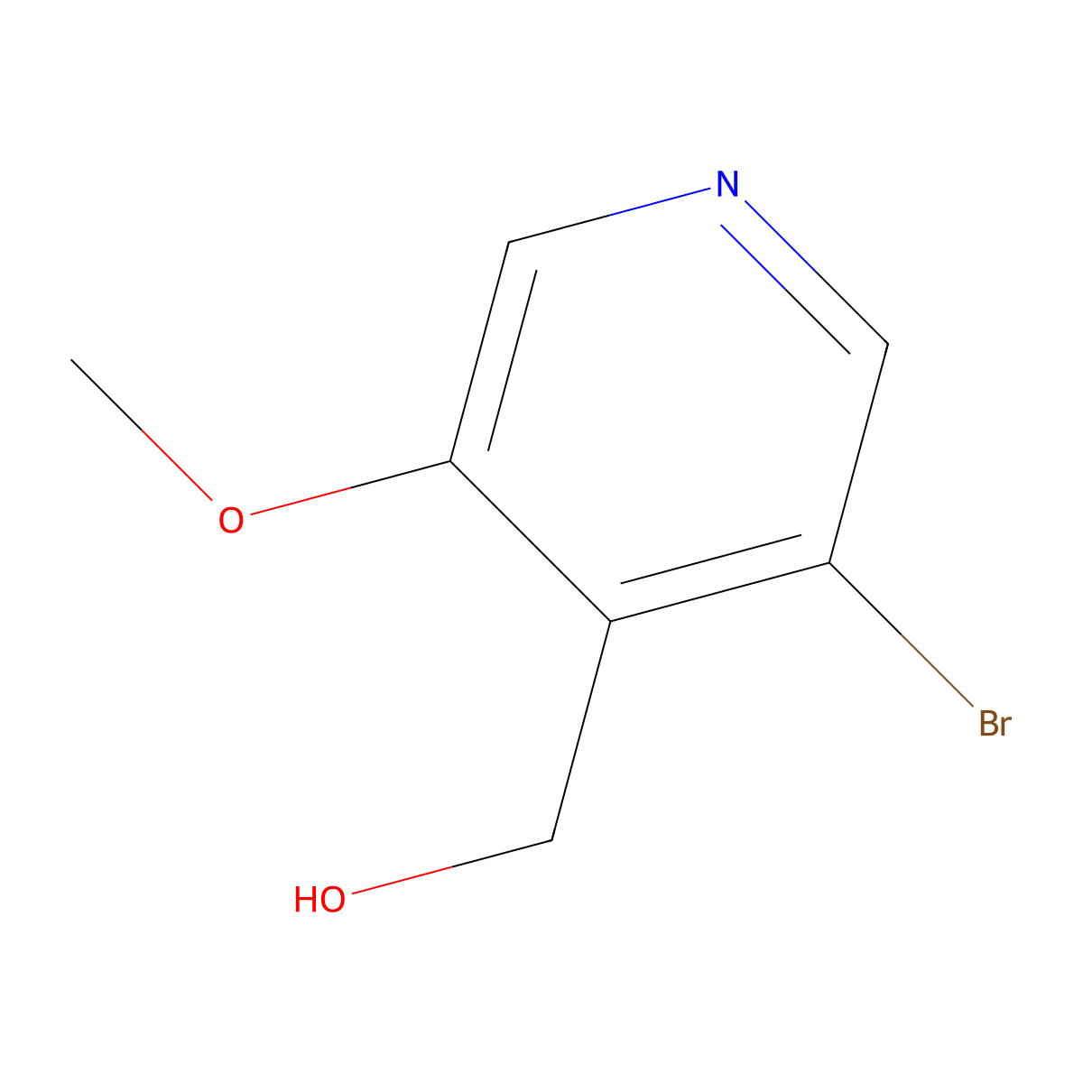 (3-Bromo-5-methoxypyridin-4-yl)methanol molecular structure, CAS 1227599-90-7