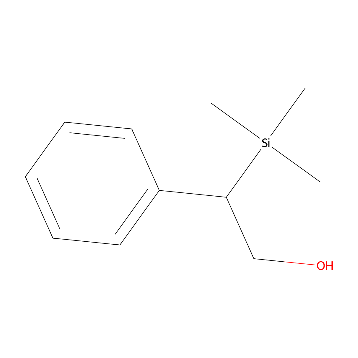 2-Phenyl-2-(trimethylsilyl)ethan-1-ol molecular structure, CAS 122760-31-0
