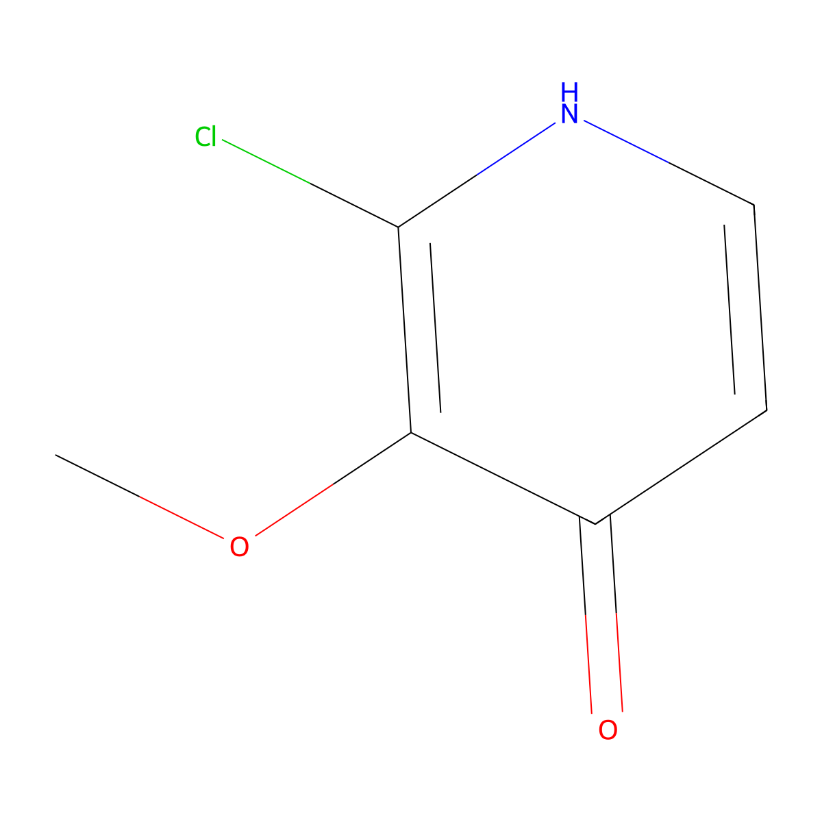 2-Chloro-3-methoxypyridin-4-ol molecular structure, CAS 1227600-20-5