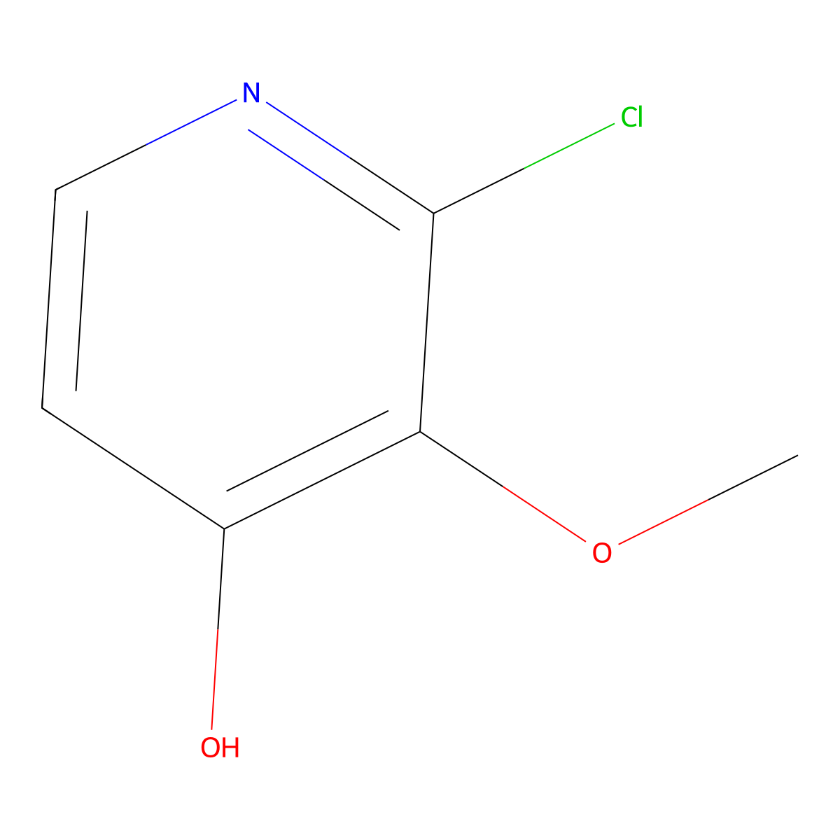 2-Chloro-3-methoxypyridin-4-ol molecular structure, CAS 1227600-20-5