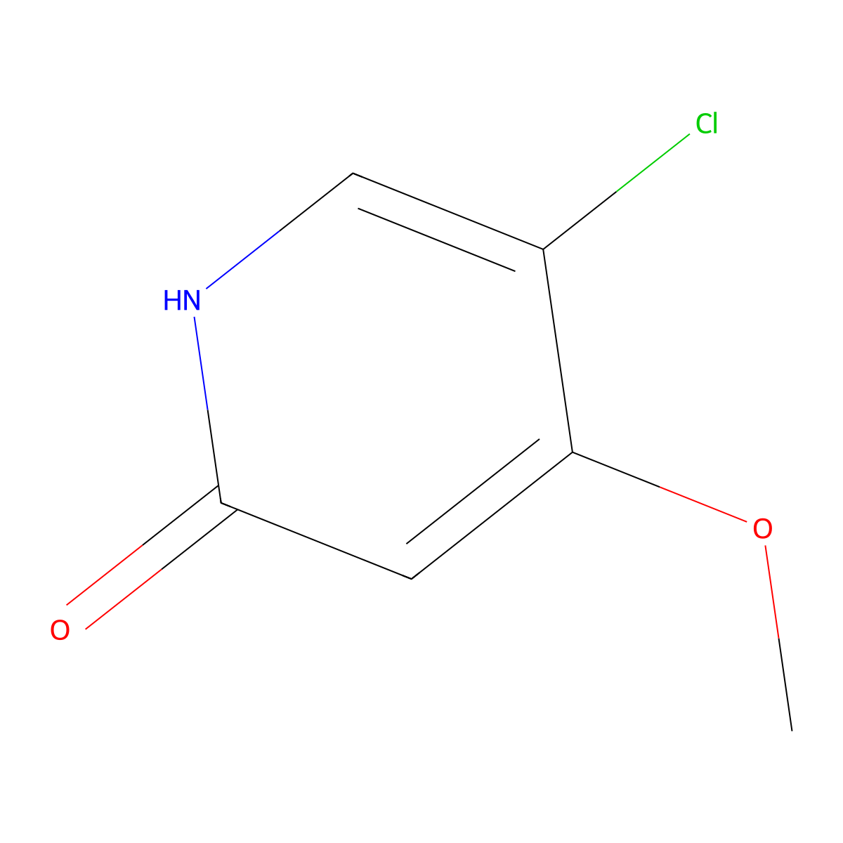 5-Chloro-4-methoxypyridin-2(1H)-one molecular structure, CAS 1227600-22-7
