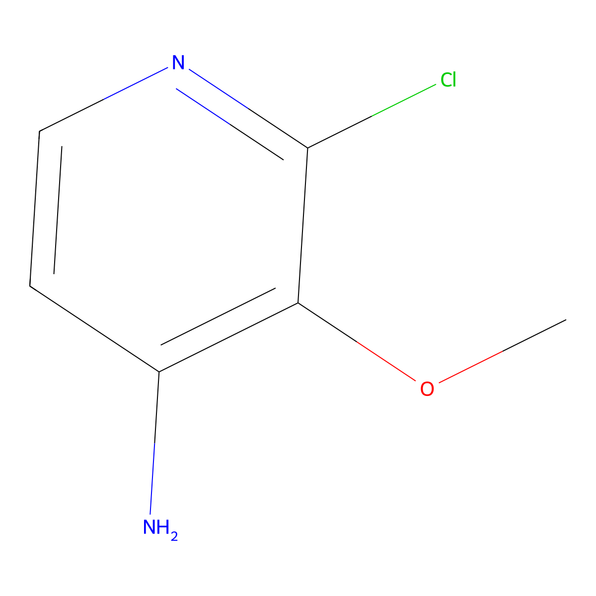 2-Chloro-3-methoxypyridin-4-amine molecular structure, CAS 1227600-23-8