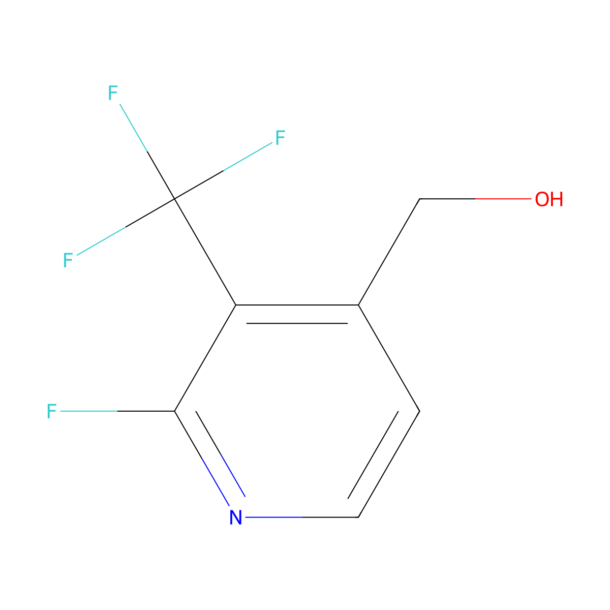 2-Fluoro-3-(trifluoromethyl)pyridine-4-methanol molecular structure, CAS 1227600-45-4