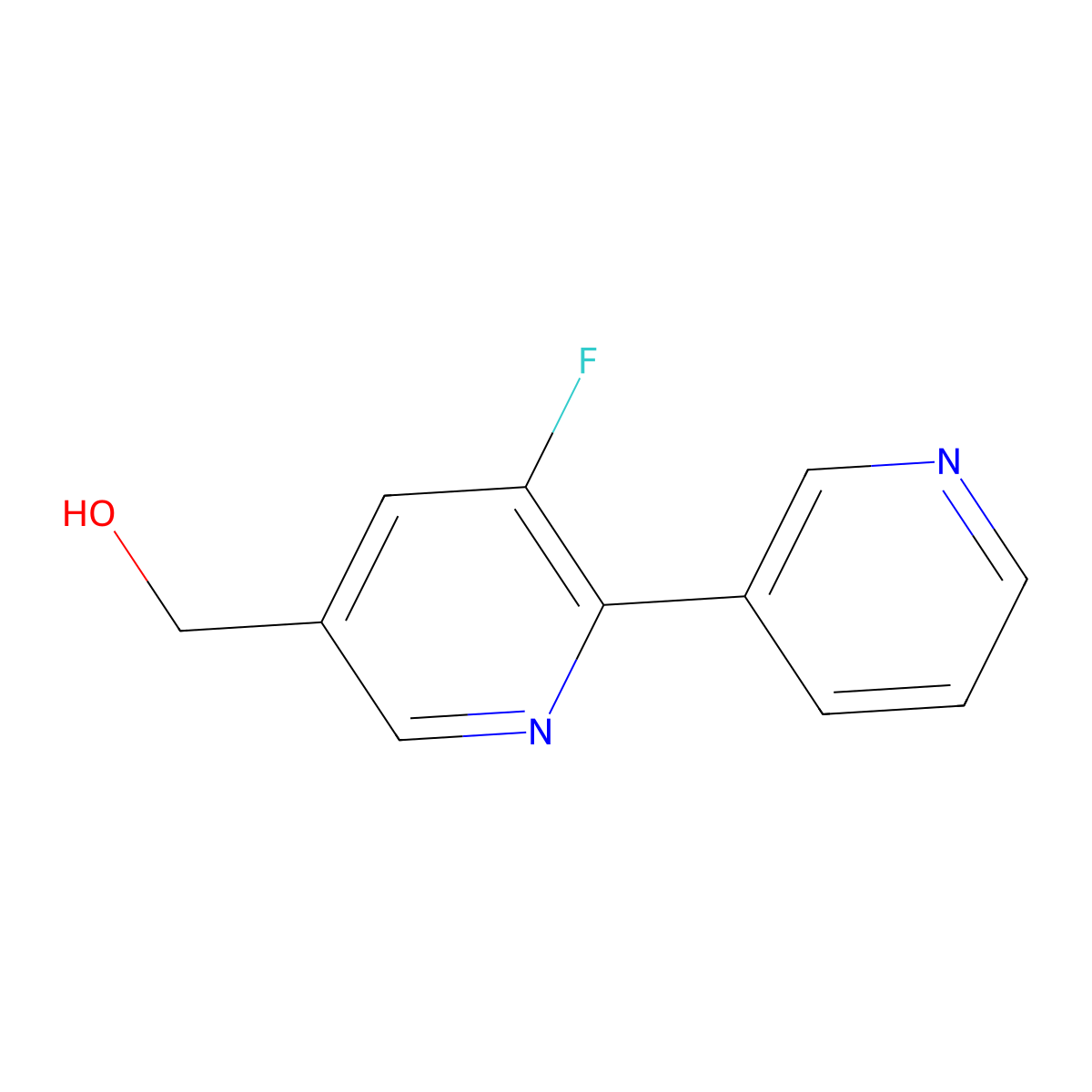 (3-Fluoro[2,3'-bipyridin]-5-yl)methanol molecular structure, CAS 1227600-46-5