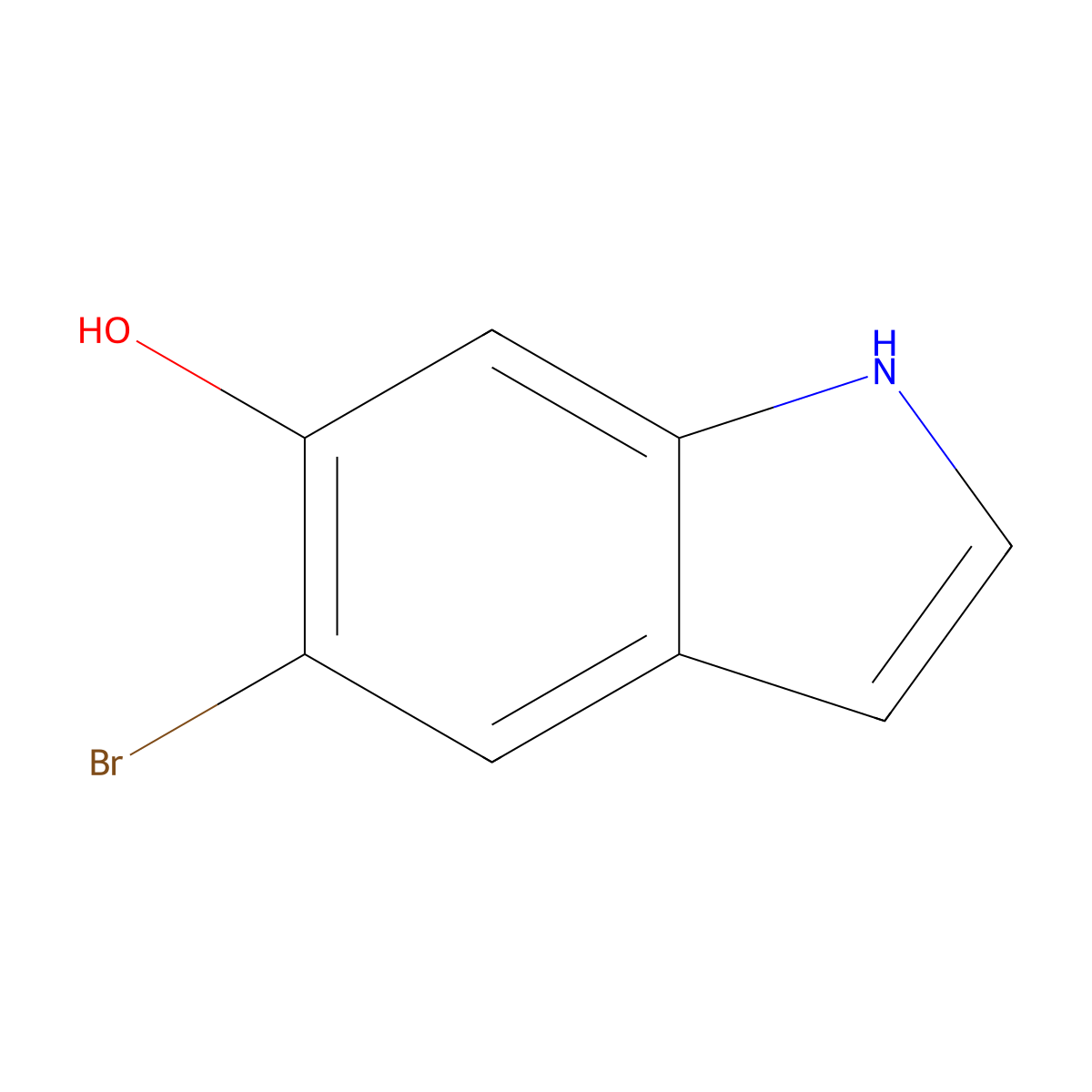 5-Bromo-1H-indol-6-ol molecular structure, CAS 1227600-47-6