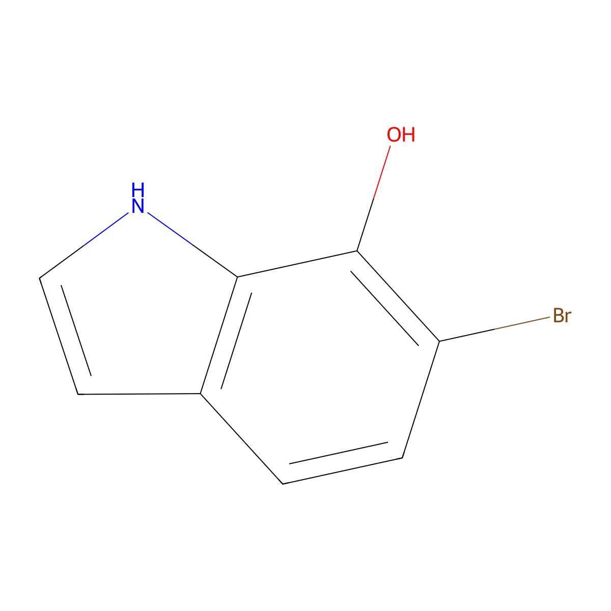 6-bromo-1H-indol-7-ol molecular structure, CAS 1227600-53-4