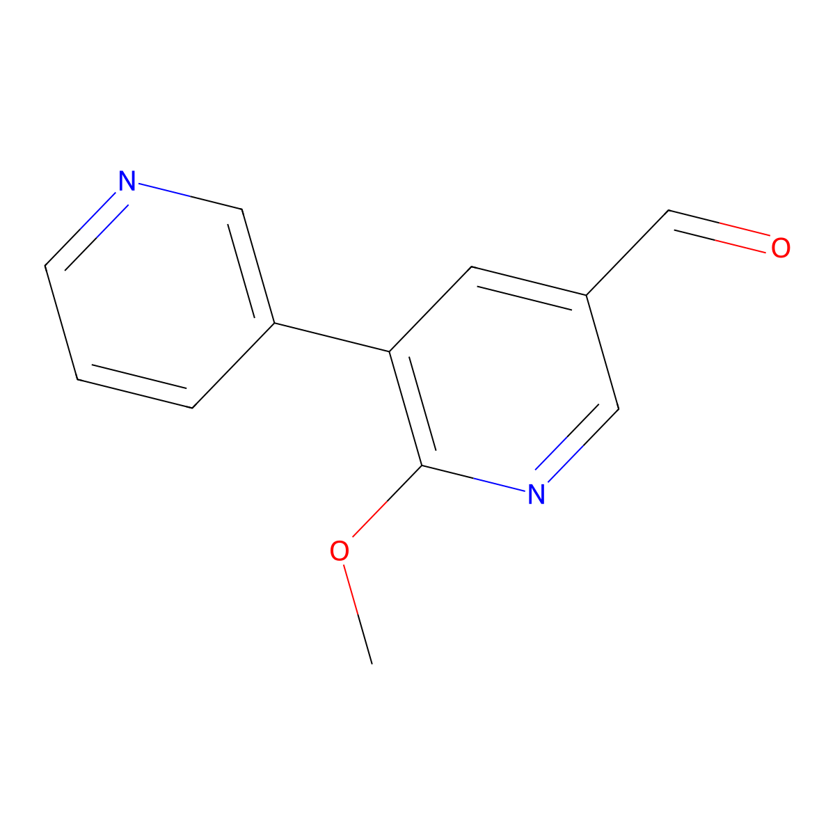 6-Methoxy-5-pyridin-3-ylpyridine-3-carbaldehyde molecular structure, CAS 1227600-89-6
