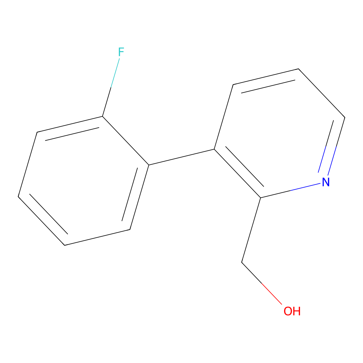 3-(2-Fluorophenyl)pyridine-2-methanol molecular structure, CAS 1227600-90-9