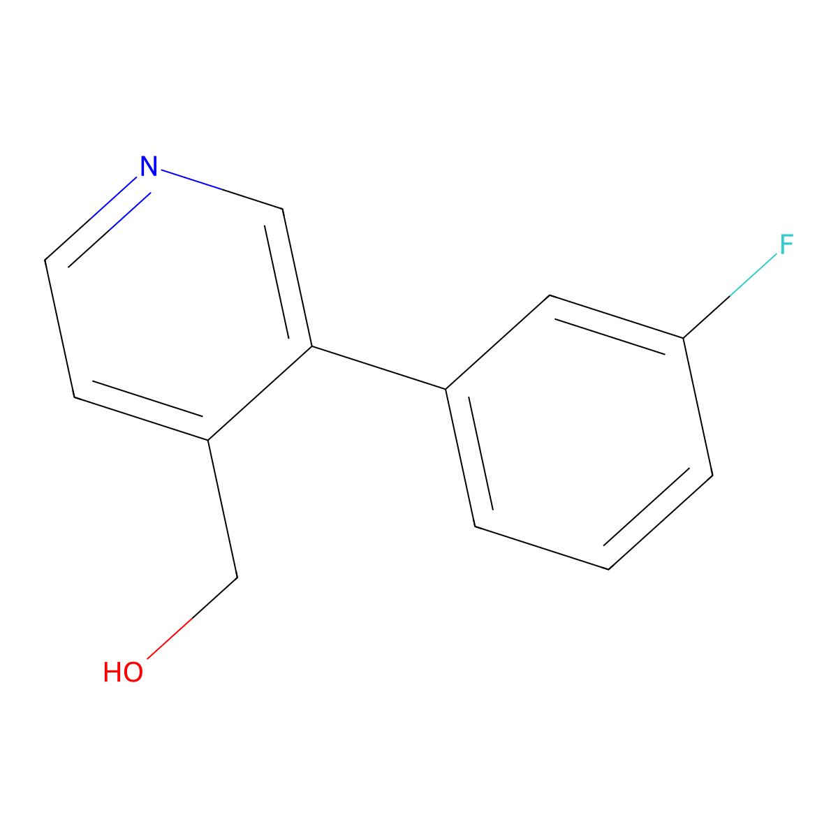 (3-(3-Fluorophenyl)pyridin-4-yl)methanol molecular structure, CAS 1227601-02-6