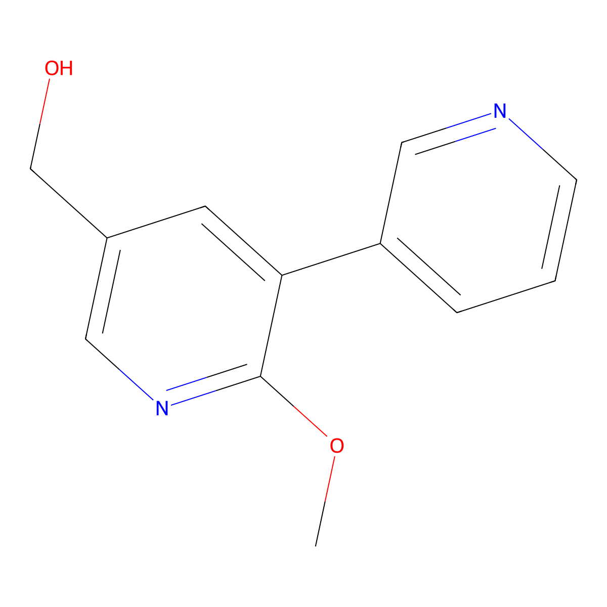 (6-Methoxy-5-pyridin-3-yl-3-pyridinyl)methanol molecular structure, CAS 1227601-03-7