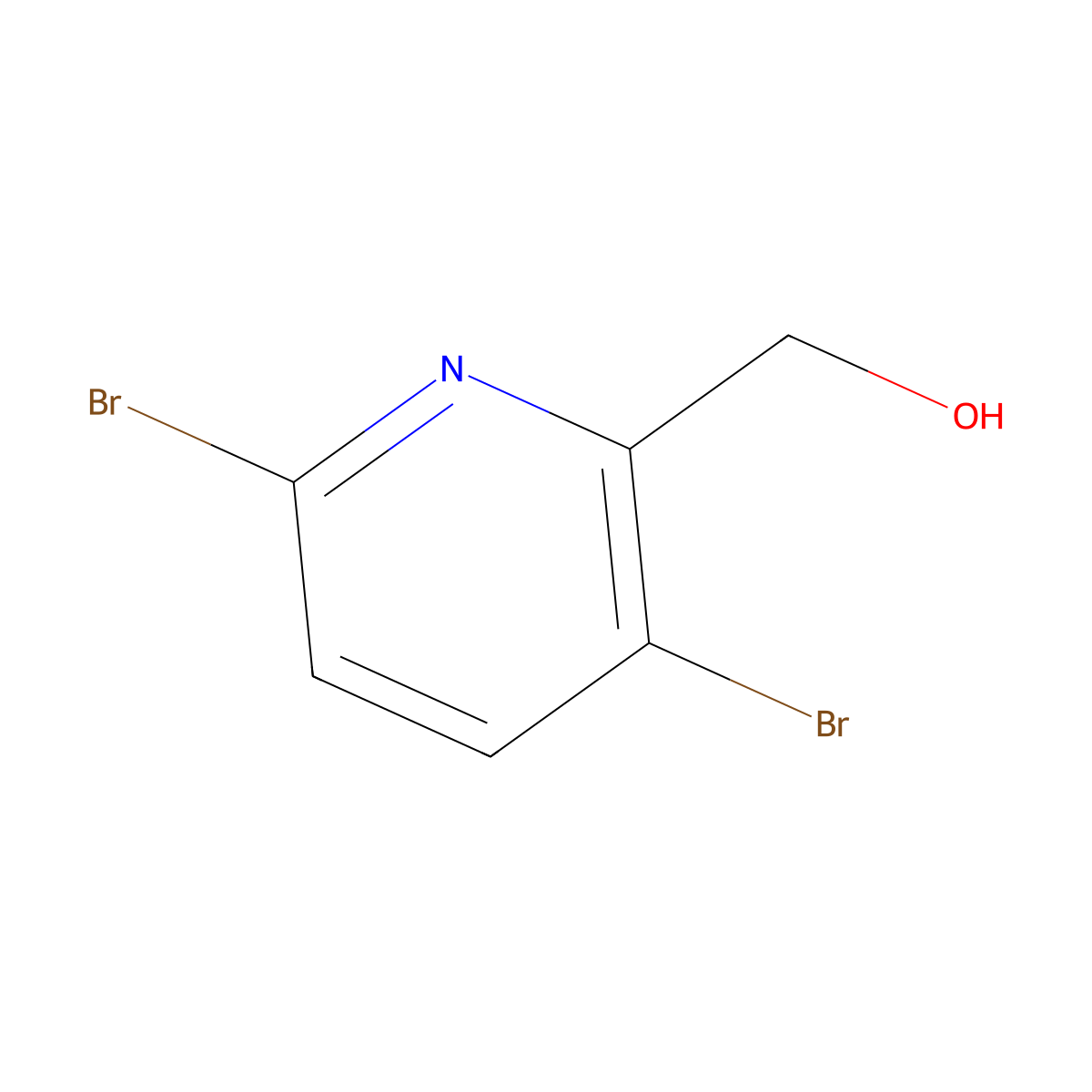 (3,6-Dibromopyridin-2-yl)methanol molecular structure, CAS 1227601-31-1