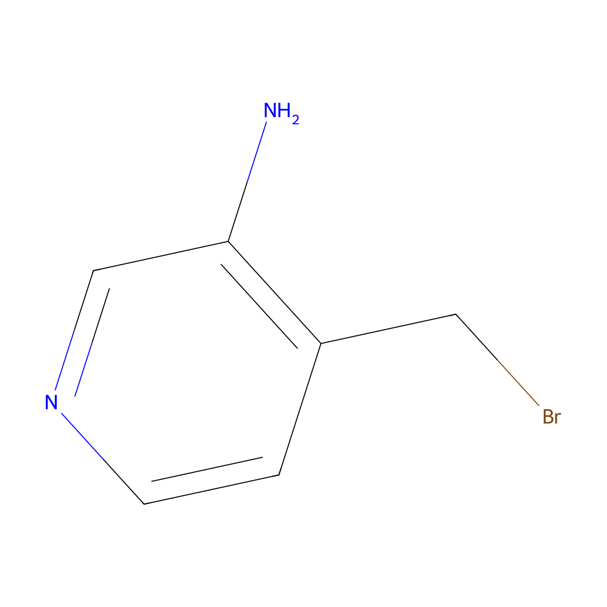 4-(Bromomethyl)pyridin-3-amine molecular structure, CAS 1227601-35-5