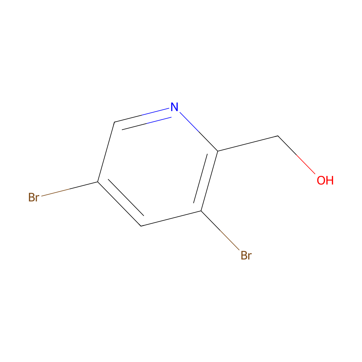 (3,5-Dibromopyridin-2-yl)methanol molecular structure, CAS 1227601-36-6