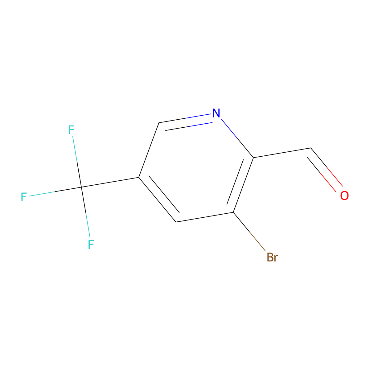 3-Bromo-5-(trifluoromethyl)picolinaldehyde molecular structure, CAS 1227601-42-4