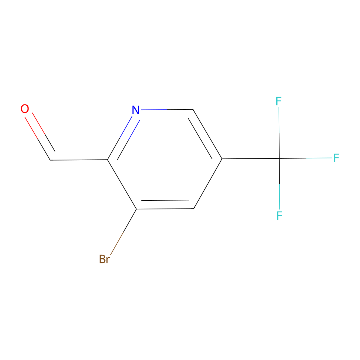 3-Bromo-5-(trifluoromethyl)picolinaldehyde molecular structure, CAS 1227601-42-4