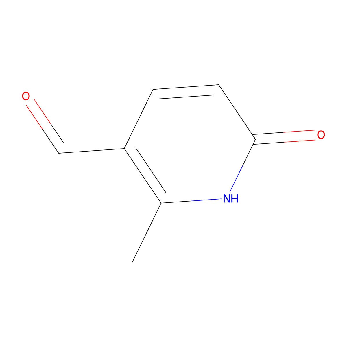2-Methyl-6-oxo-1,6-dihydropyridine-3-carbaldehyde molecular structure, CAS 1227601-46-8