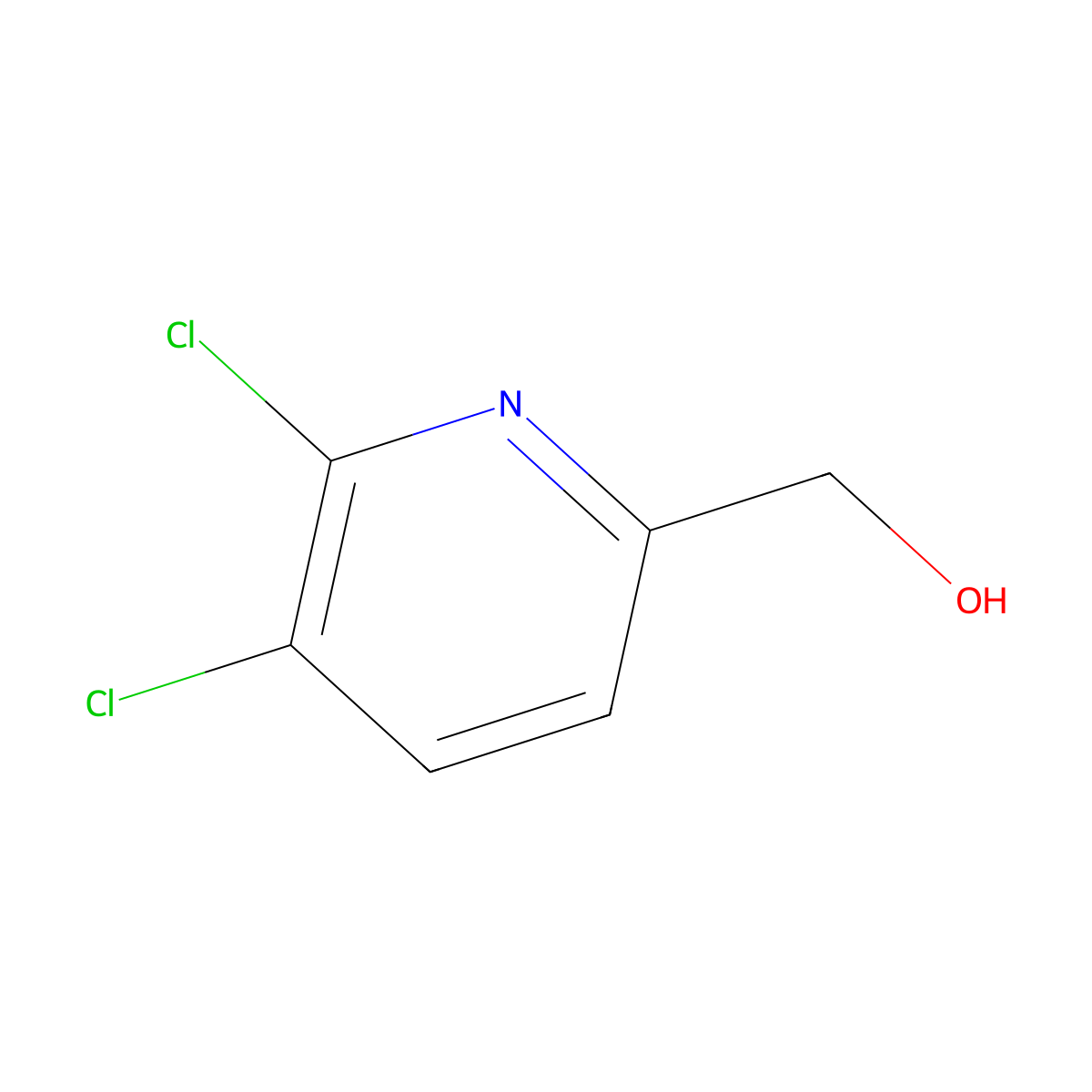 5,6-Dichloro-2-pyridinemethanol molecular structure, CAS 1227601-48-0