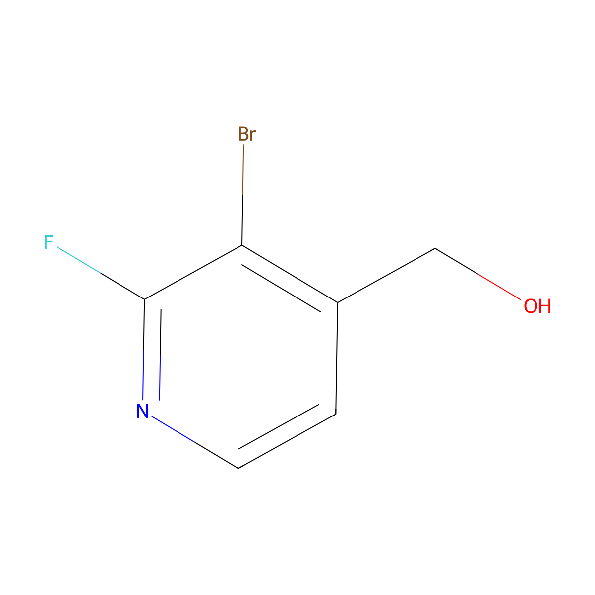 (3-Bromo-2-fluoropyridin-4-yl)methanol molecular structure, CAS 1227601-79-7