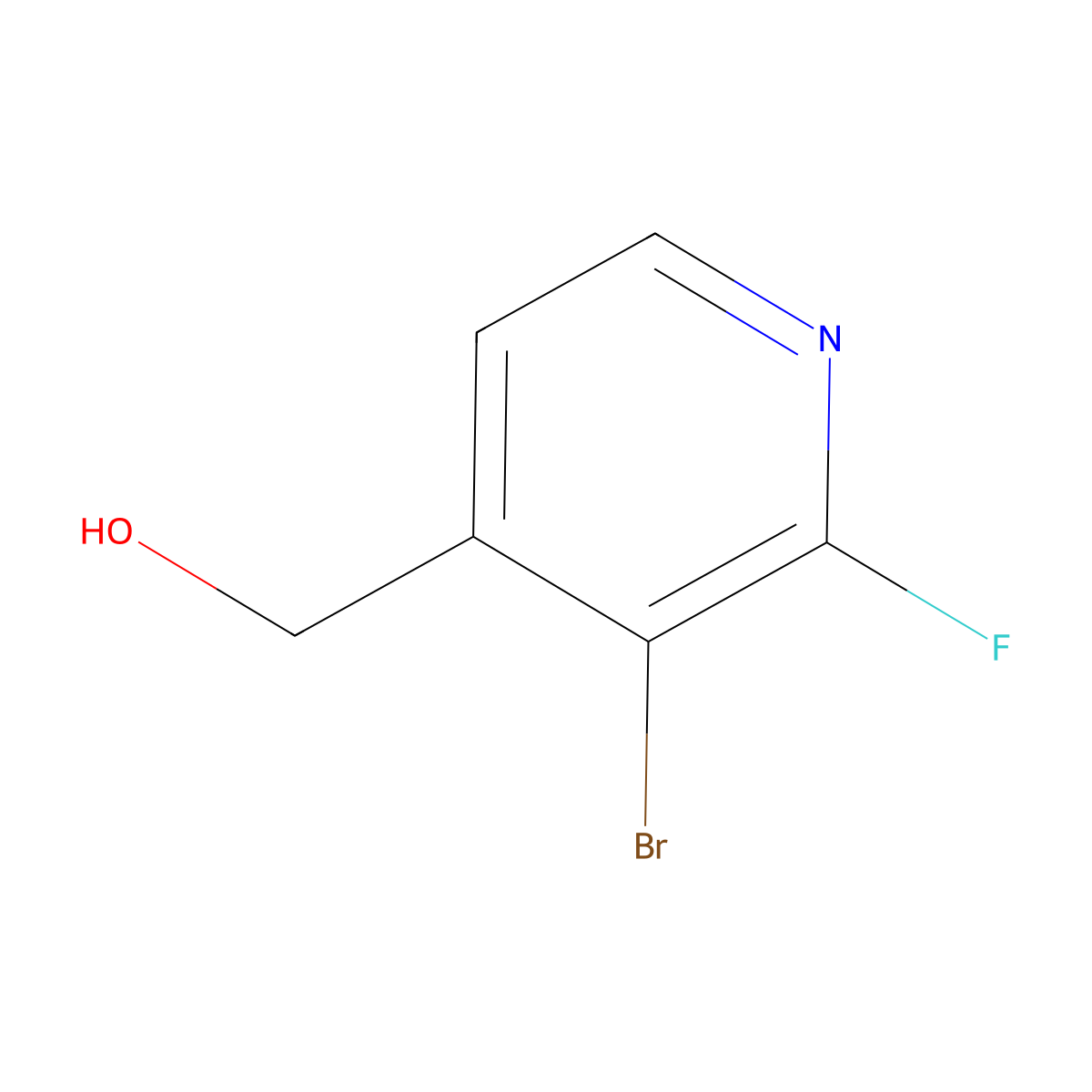 (3-Bromo-2-fluoropyridin-4-yl)methanol molecular structure, CAS 1227601-79-7