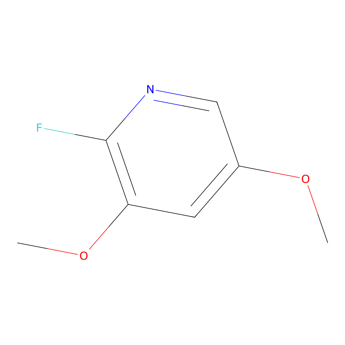 2-Fluoro-3,5-dimethoxypyridine molecular structure, CAS 1227601-91-3