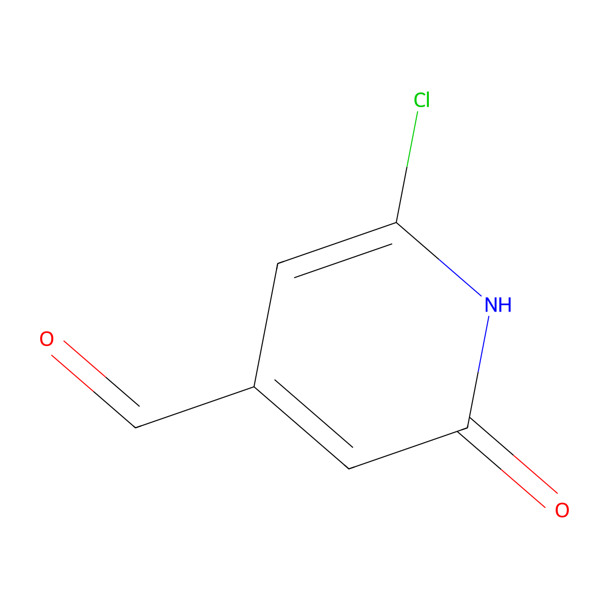 2-Chloro-6-hydroxyisonicotinaldehyde molecular structure, CAS 1227601-97-9