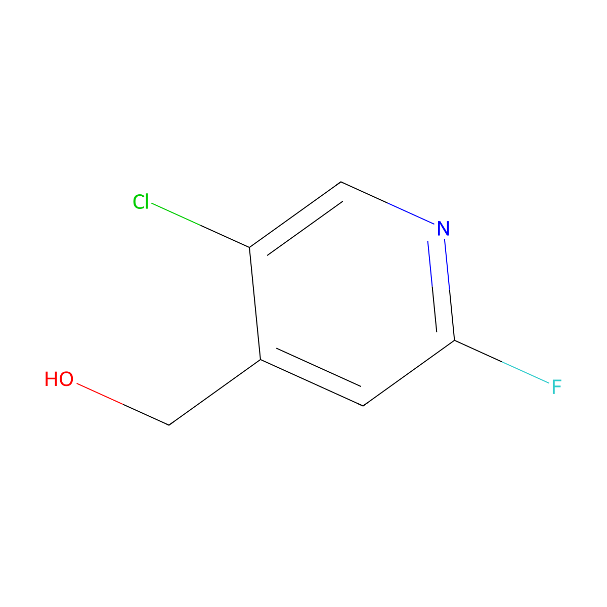 (5-Chloro-2-fluoropyridin-4-yl)methanol molecular structure, CAS 1227602-11-0