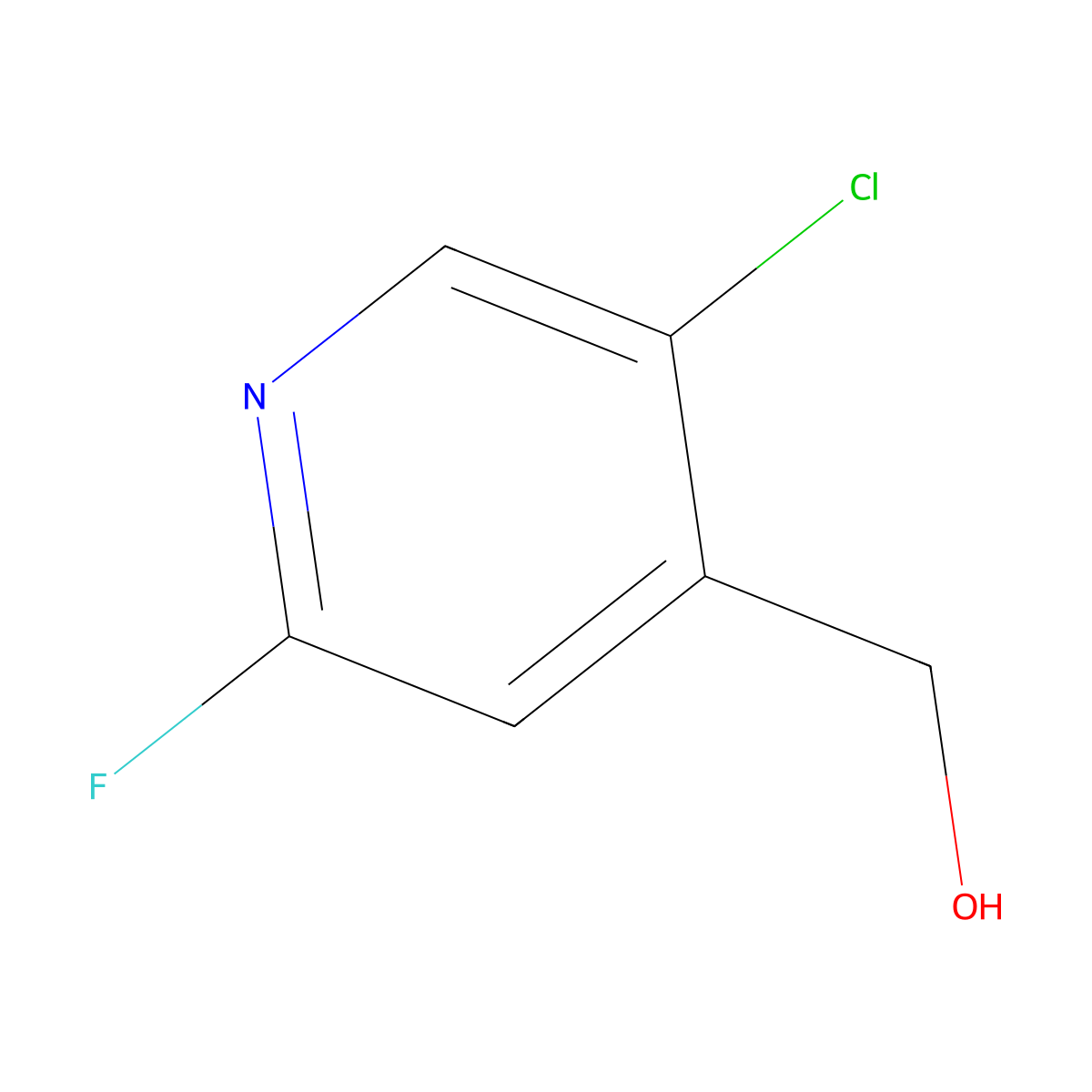 (5-Chloro-2-fluoropyridin-4-yl)methanol molecular structure, CAS 1227602-11-0