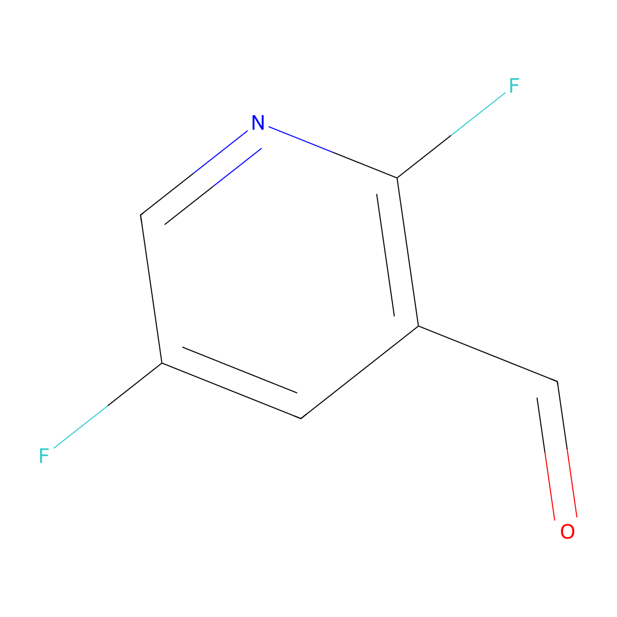 2,5-Difluoronicotinaldehyde molecular structure, CAS 1227602-25-6